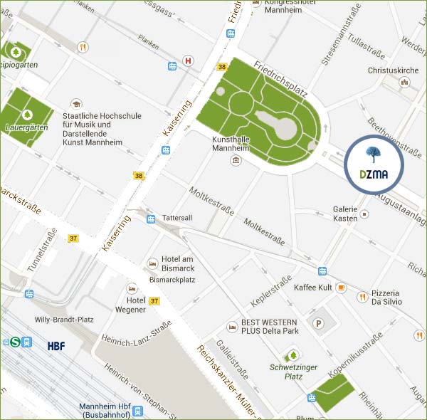 DZMA | Anfahrt Dialysezentrum Mannheim Augustaanlage